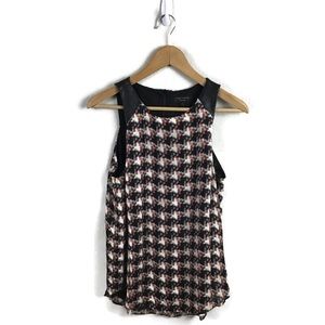 Rag & Bone Tank Top Silk Check Print